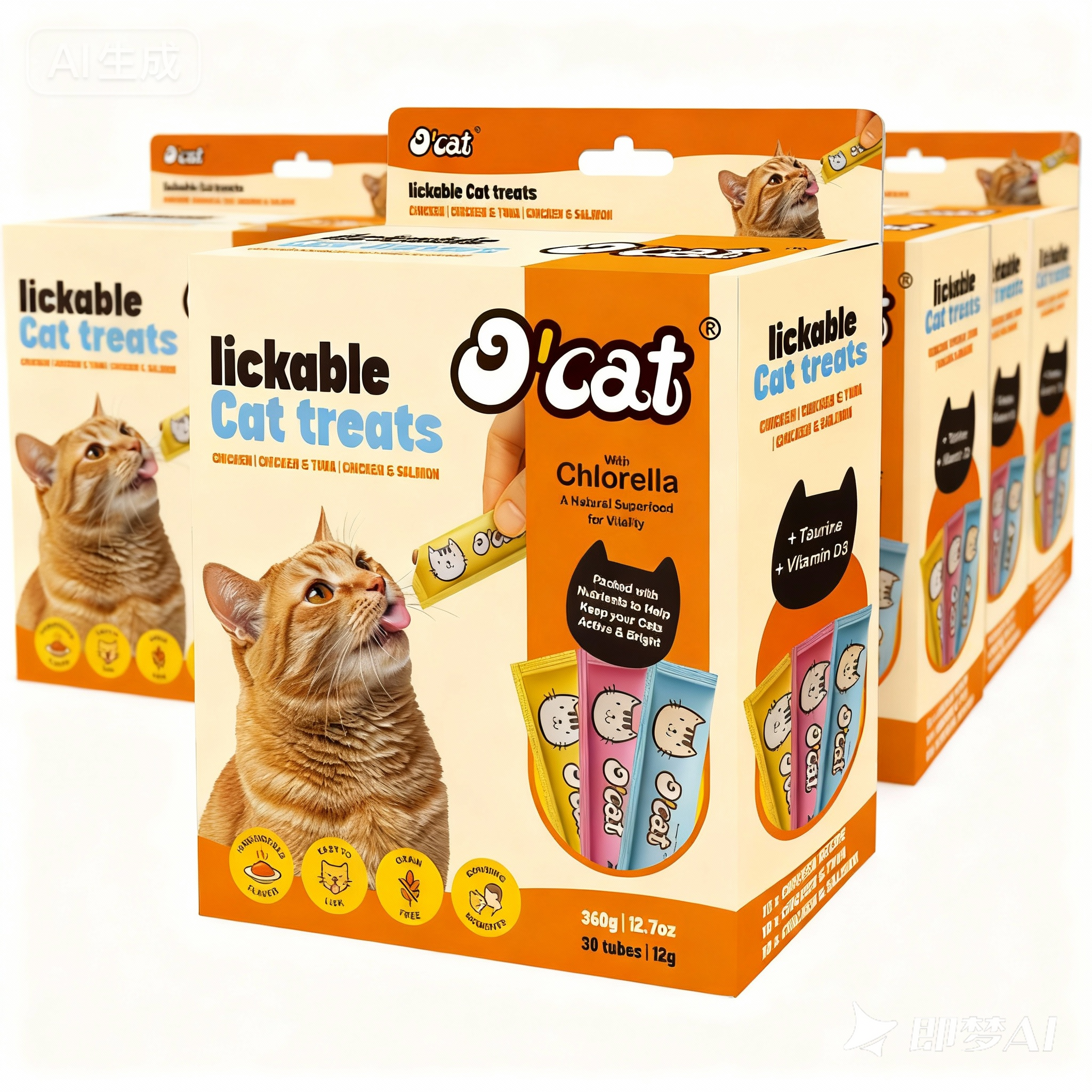 3 in 1 Lickable Cat Treats